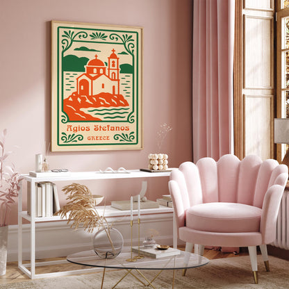 Agios Stefanos Greece Poster