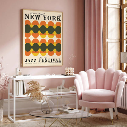 New York Music Night 60s Vibe Poster