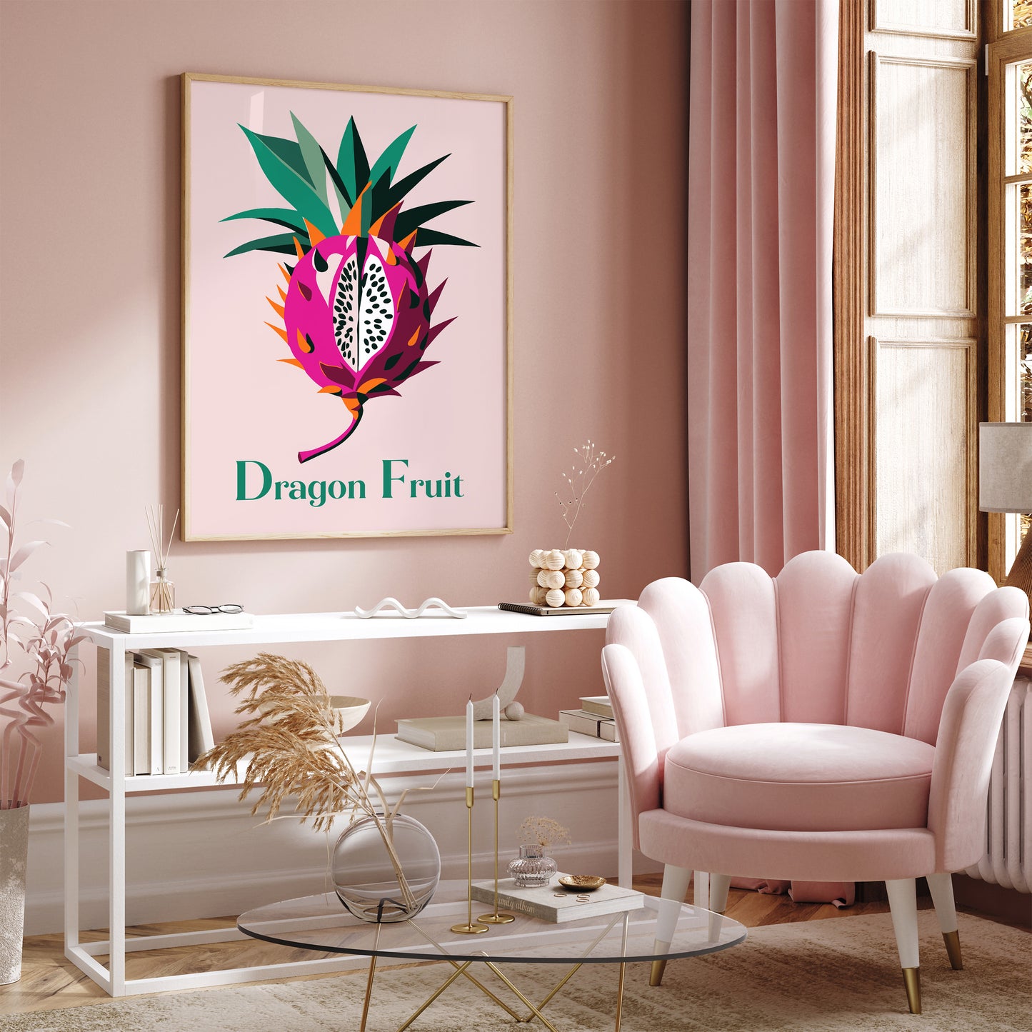 Dragon Fruit Pink Art Print