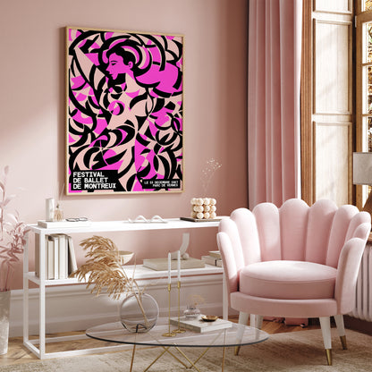 Festival de Ballet de Montreux Magenta Art Print