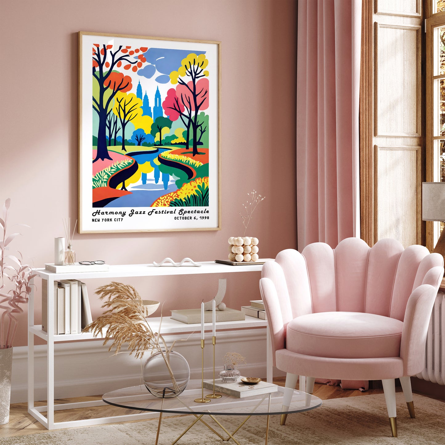 Jazz Festival New York City Colorful Art Print