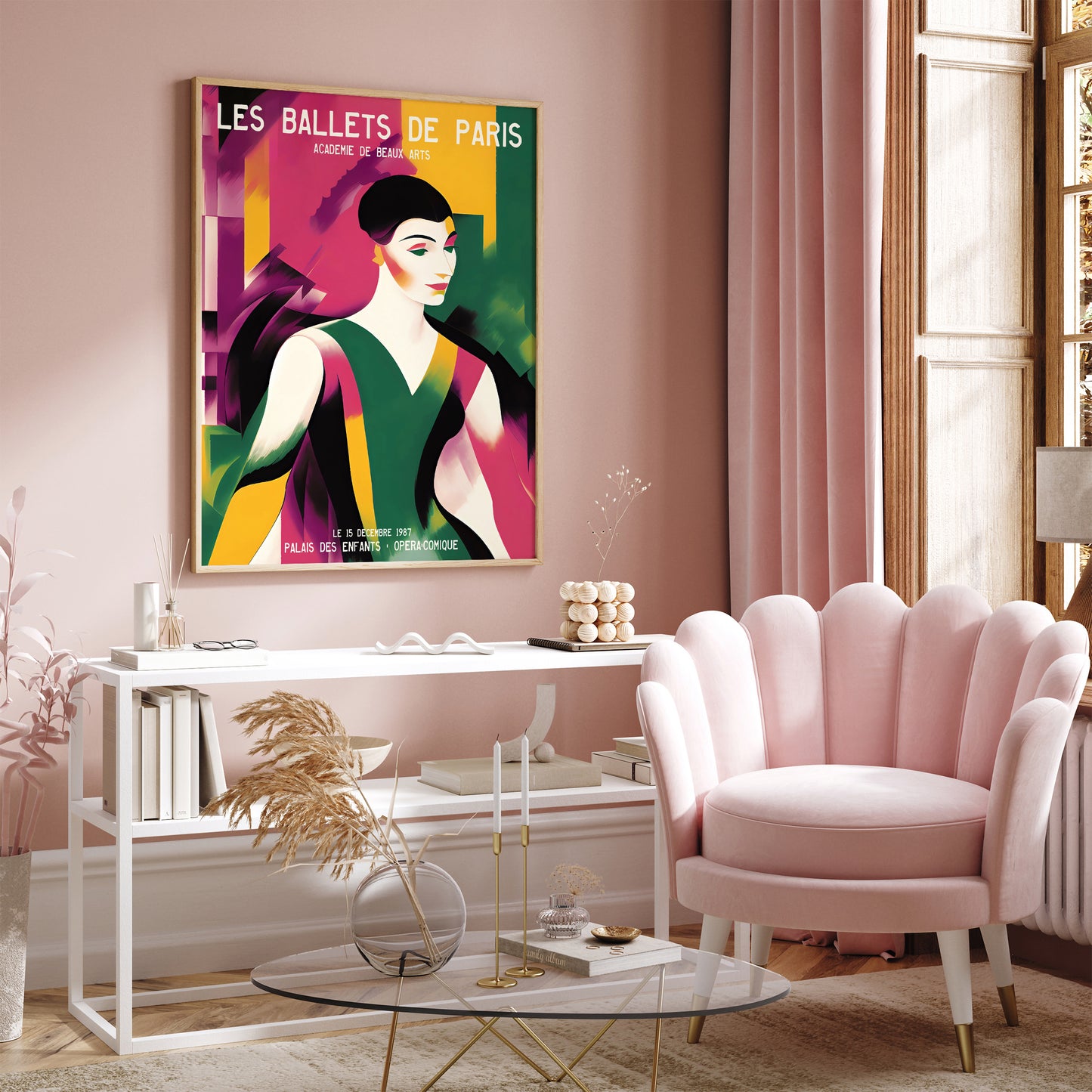 French Ballerina Retro Wall Art Prints