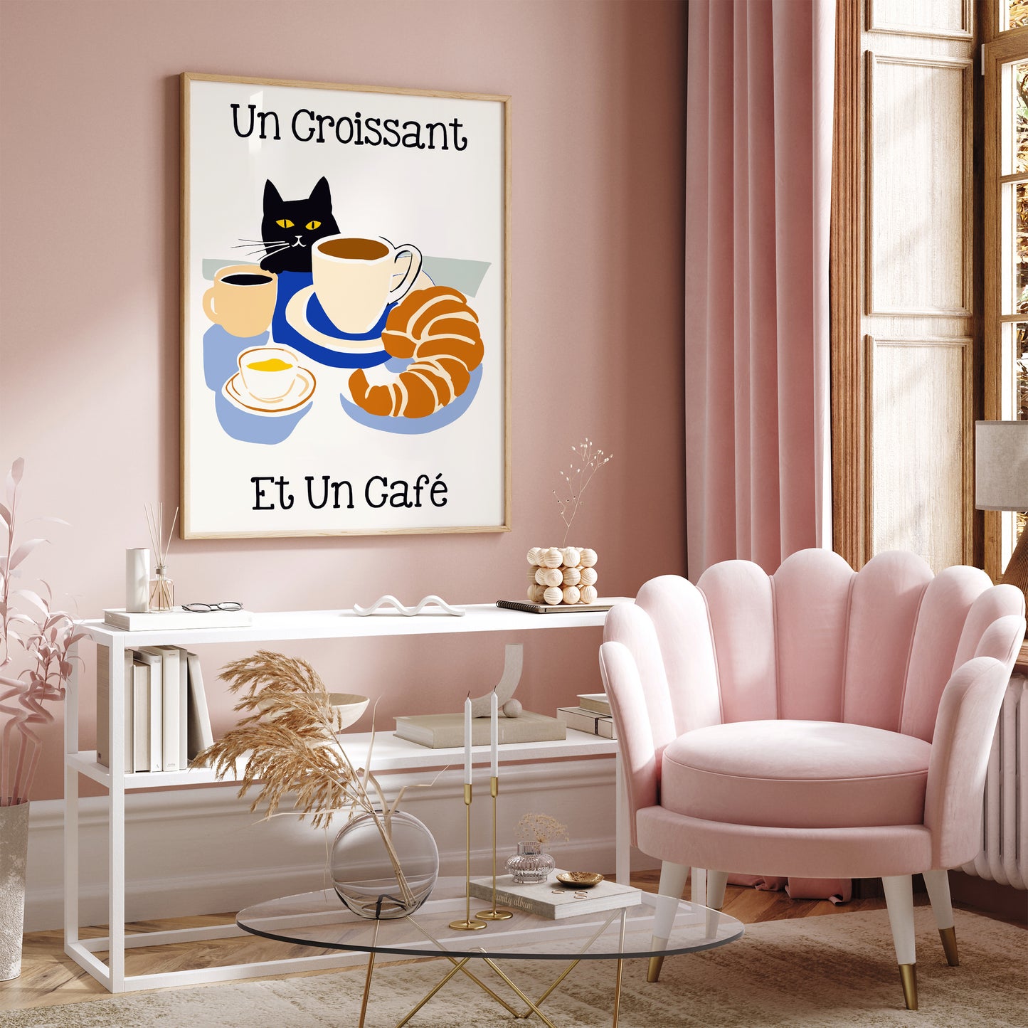 Un Croissant - French Breakfast Cute Poster