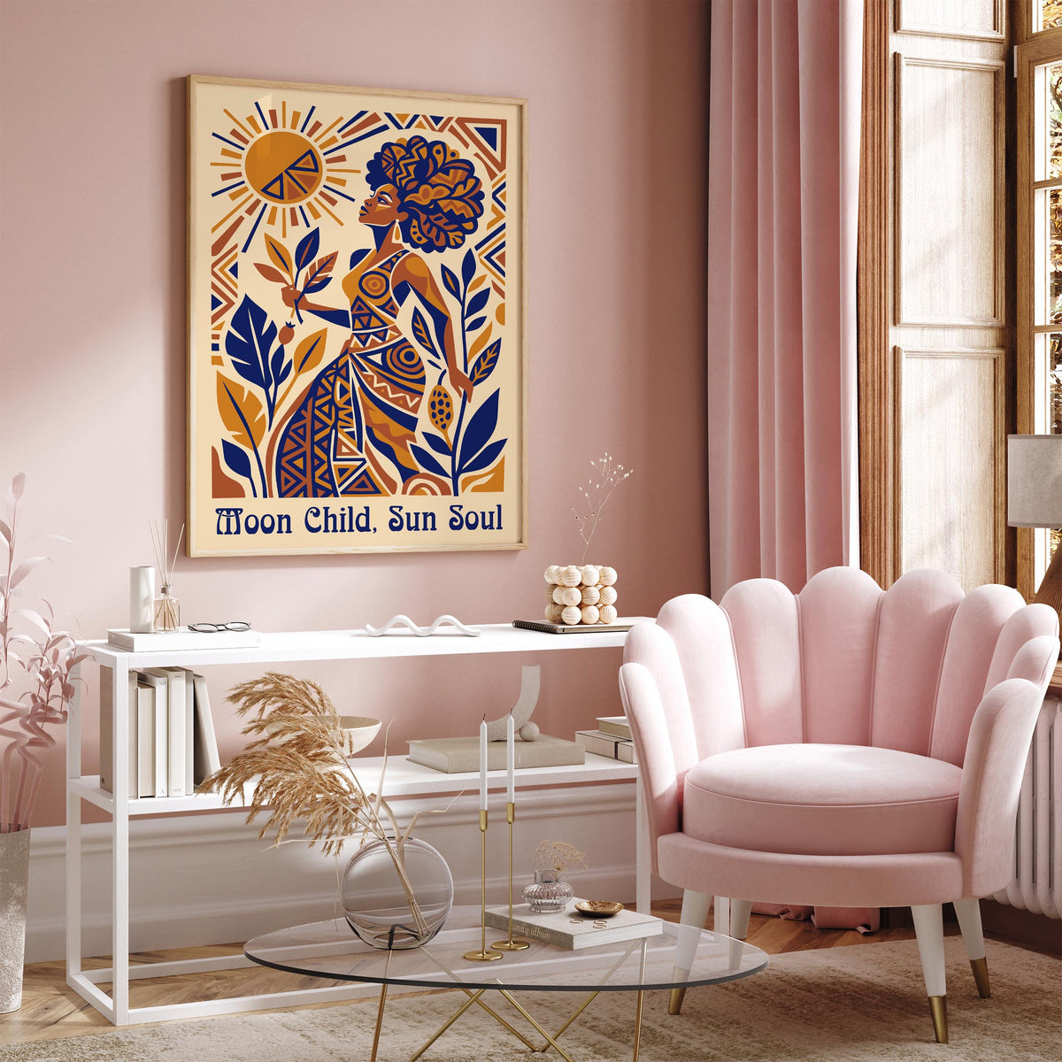 Moon Child Sun Soul Afrohemian Poster