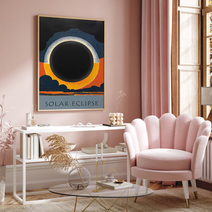 2024 Total Solar Eclipse Wall Art - Man Cave Wall Decor