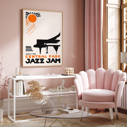 Central Park Jazz Jam Minimal Poster