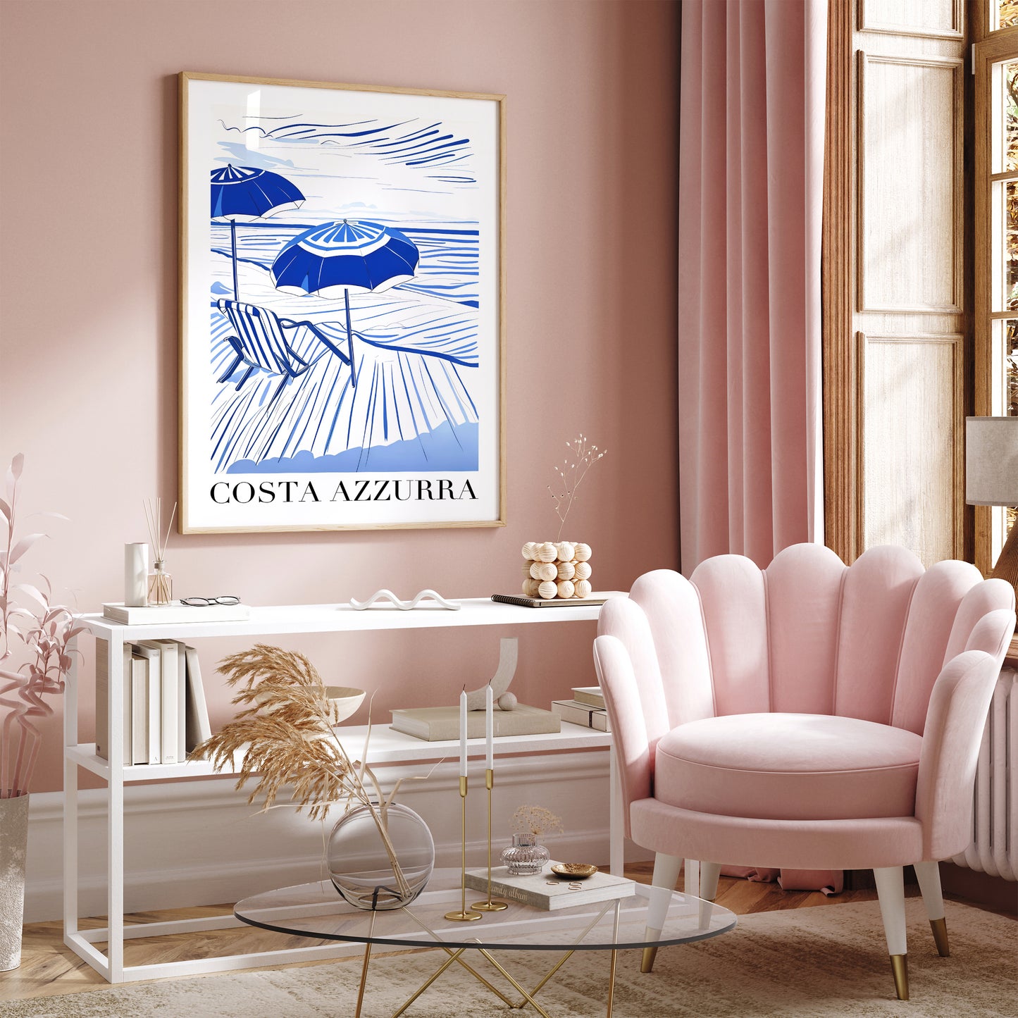 Costa Azzurra Holidays Blue Poster