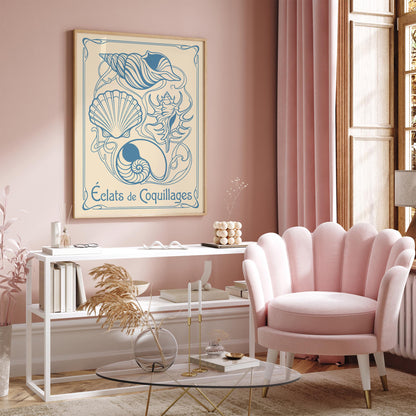 Vintage Seashells Poster