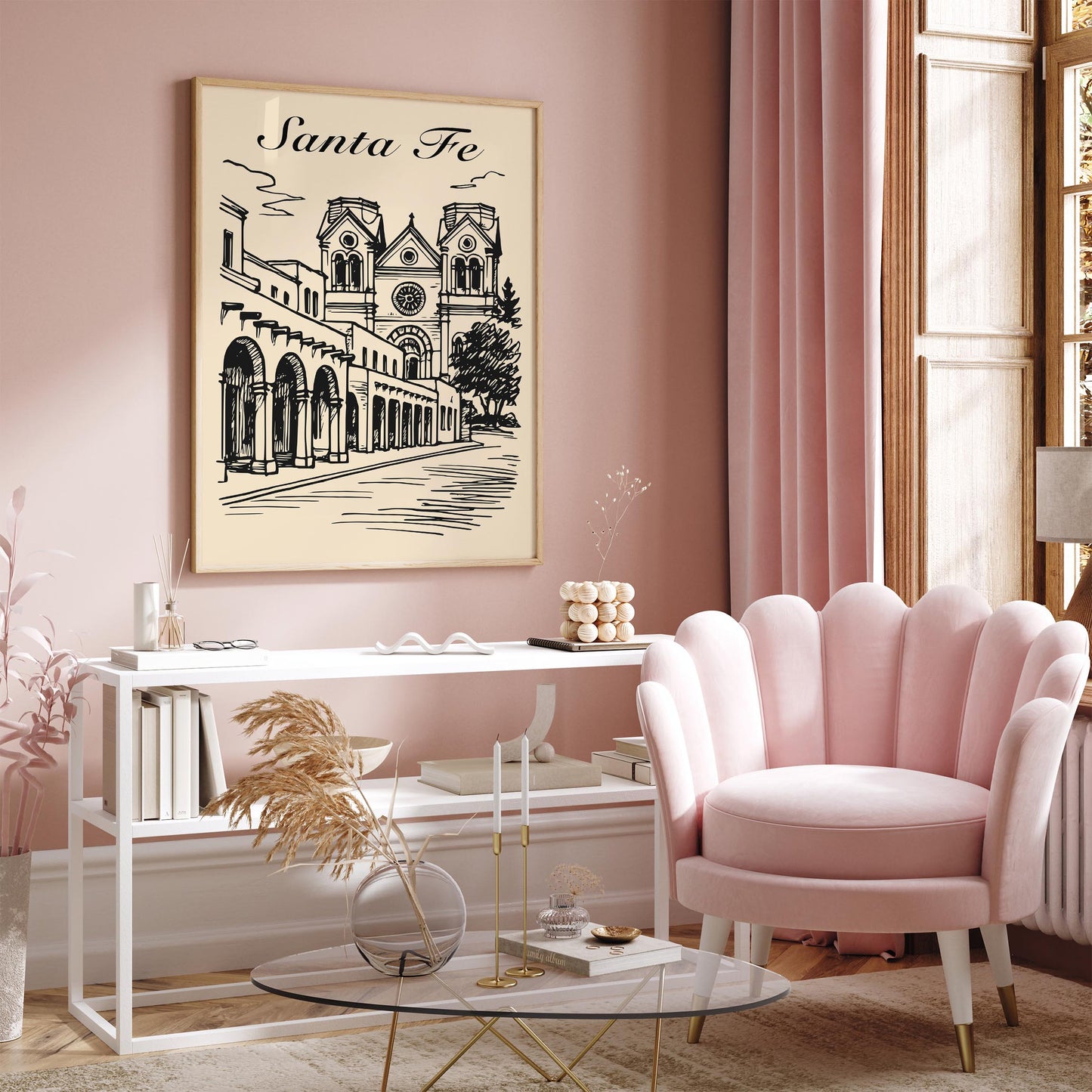 Santa Fe Cityscape Poster