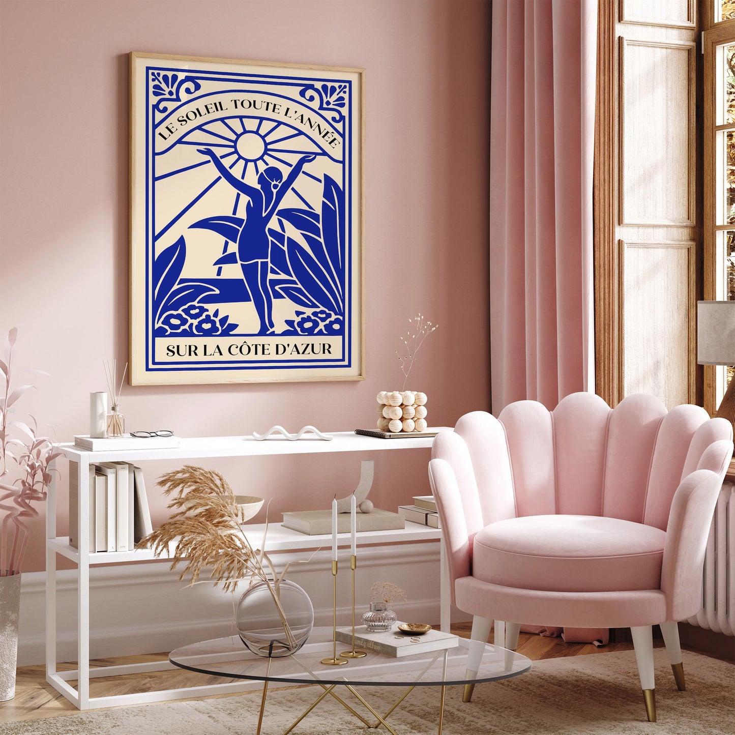 Côte d’Azur Travel Poster Art - Retro French Riviera Print