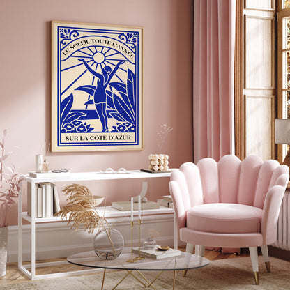 Côte d’Azur Travel Poster Art - Retro French Riviera Print