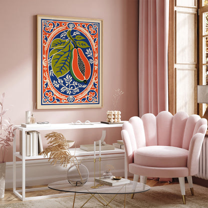 Papaya Fruit Print - Kitchen Wall Art