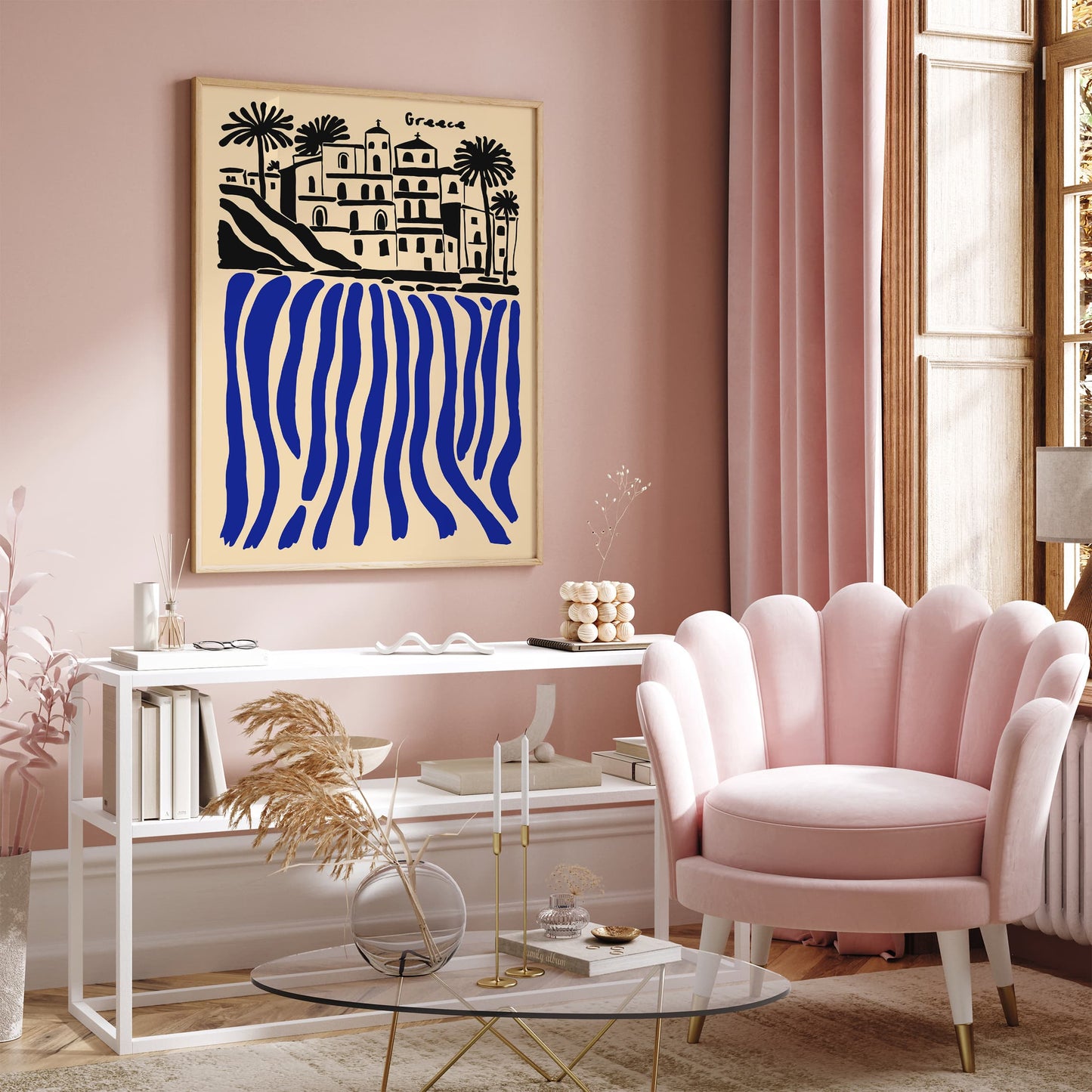 Greece Travel Abstract Poster