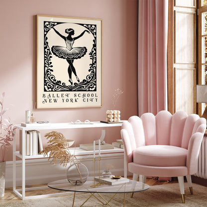 New York City Ballet School Poster