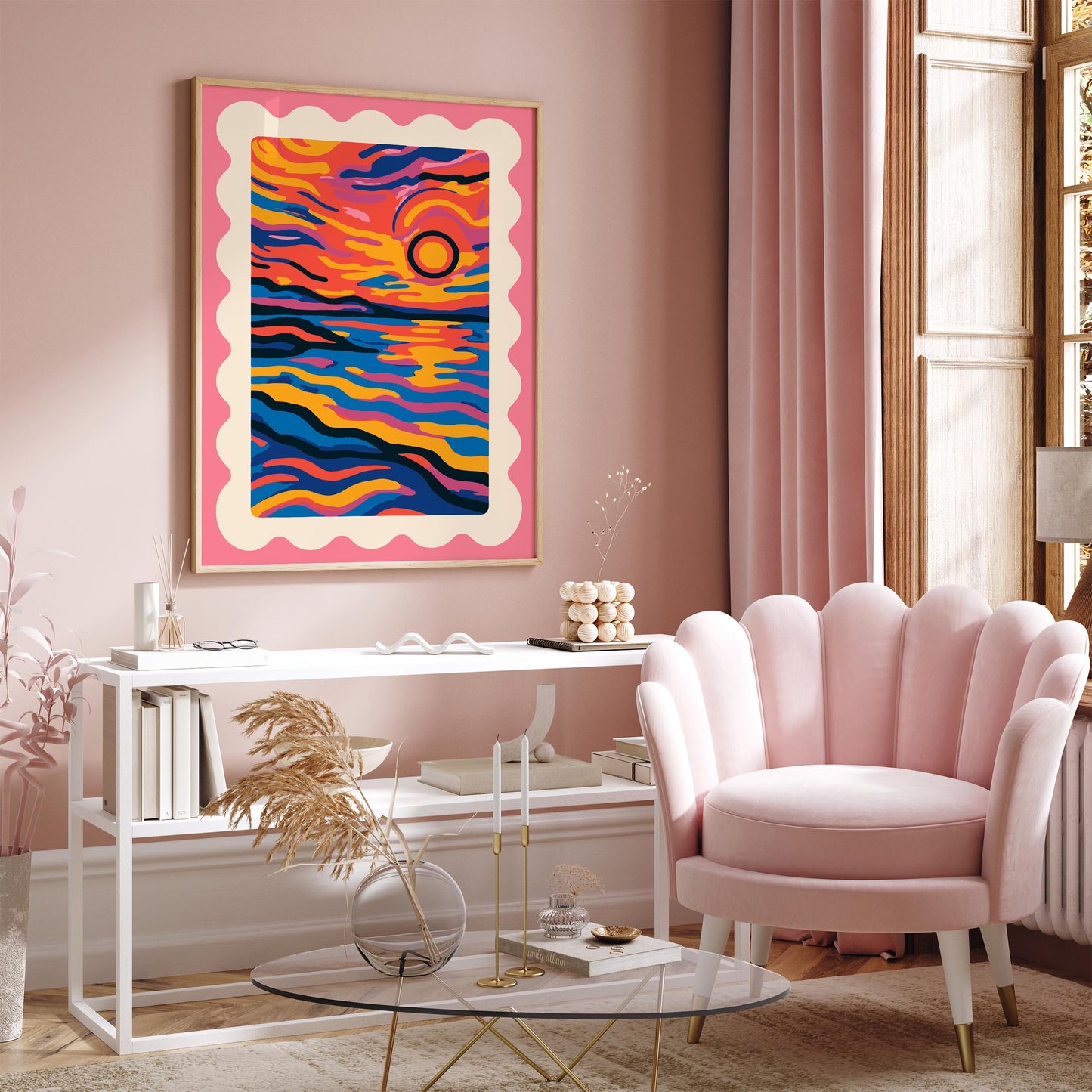 Vibrant Colorful Sunset Poster