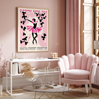 Florence Dance Gala Pink Art Print