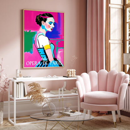 Ballet Opera De Paris Pink Wall Art