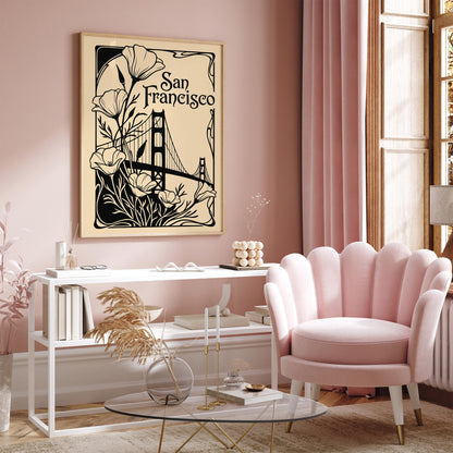 Art Nouveau San Francisco Poster