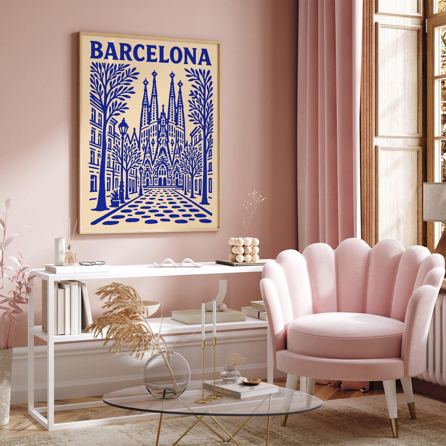 Barcelona Sagrada Familia Travel Poster