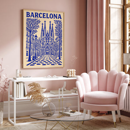 Barcelona Sagrada Familia Travel Poster