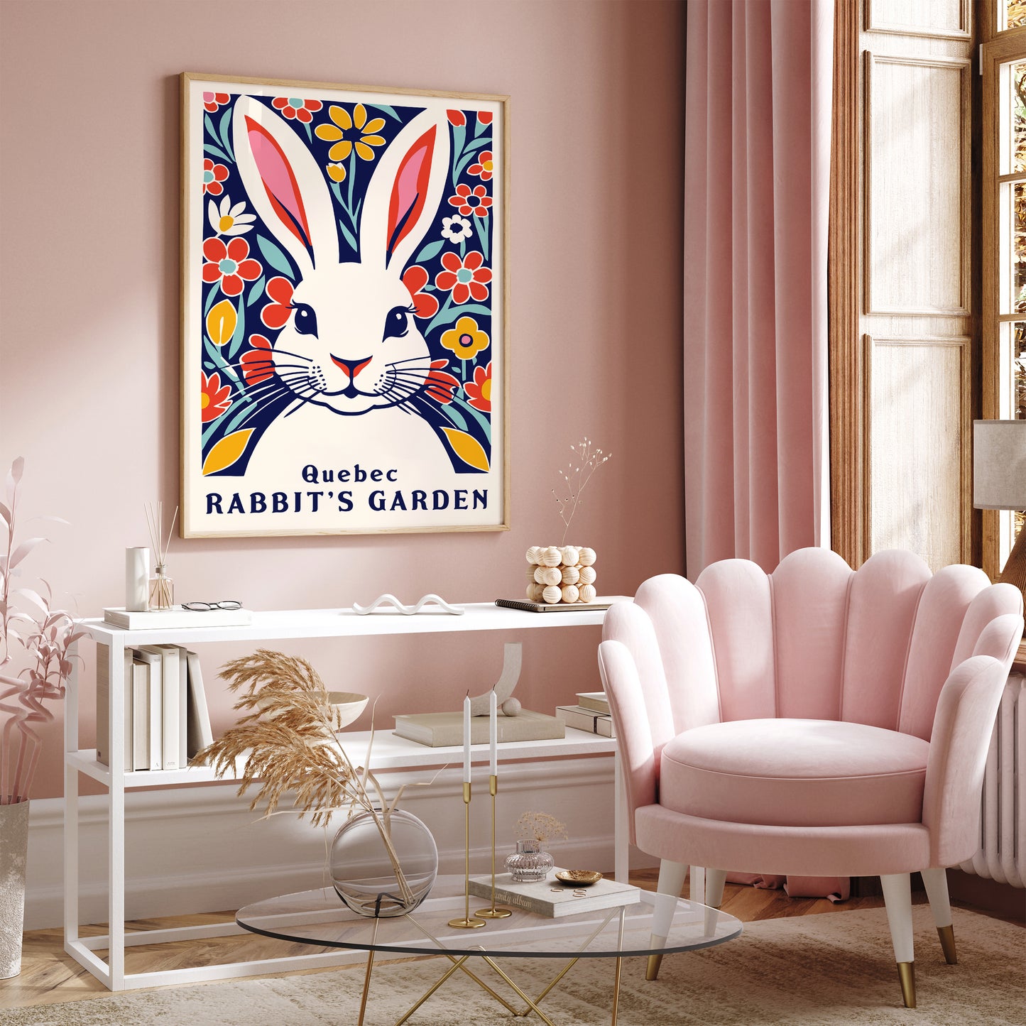 Quebec Rabbit's Garden Art Print