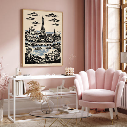 Paris 97 Vintage Travel Poster