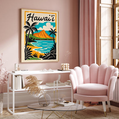 Hawaii Landscape Poster - Tropical Home Decor