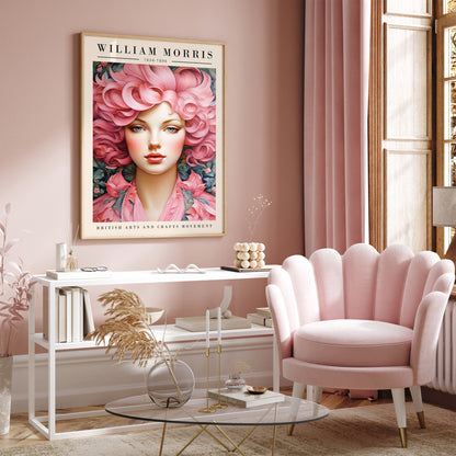 Artistic William Morris Pink Elegance Poster