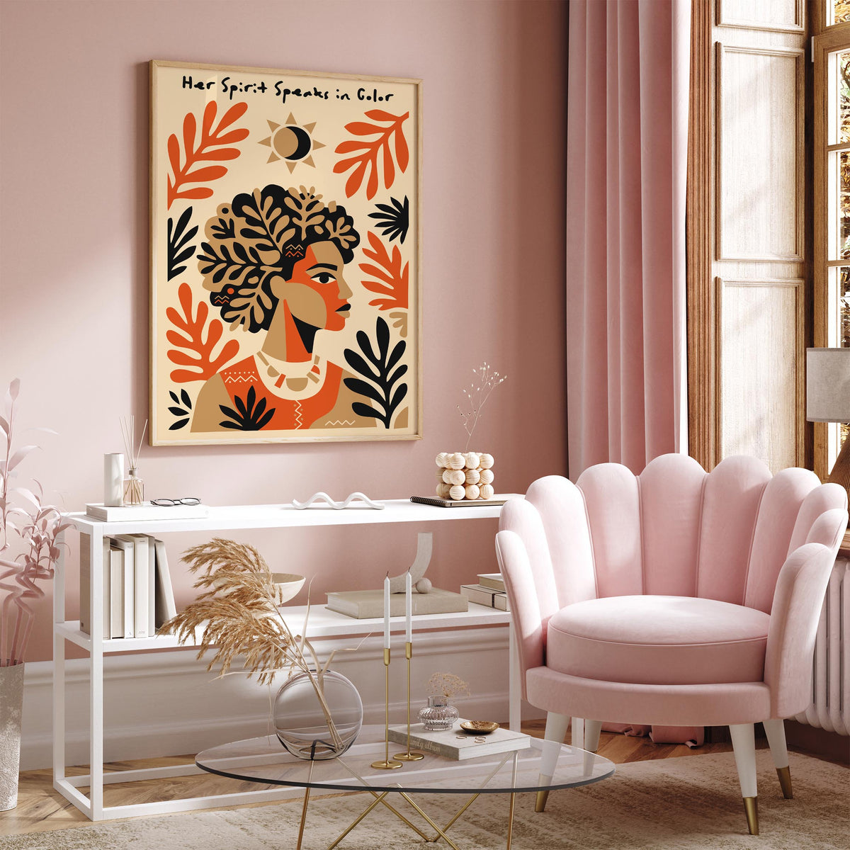 Afrohemian Woman Portrait Quote Poster