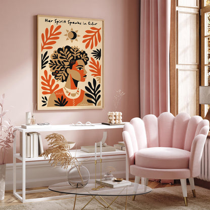 Afrohemian Woman Portrait Quote Poster