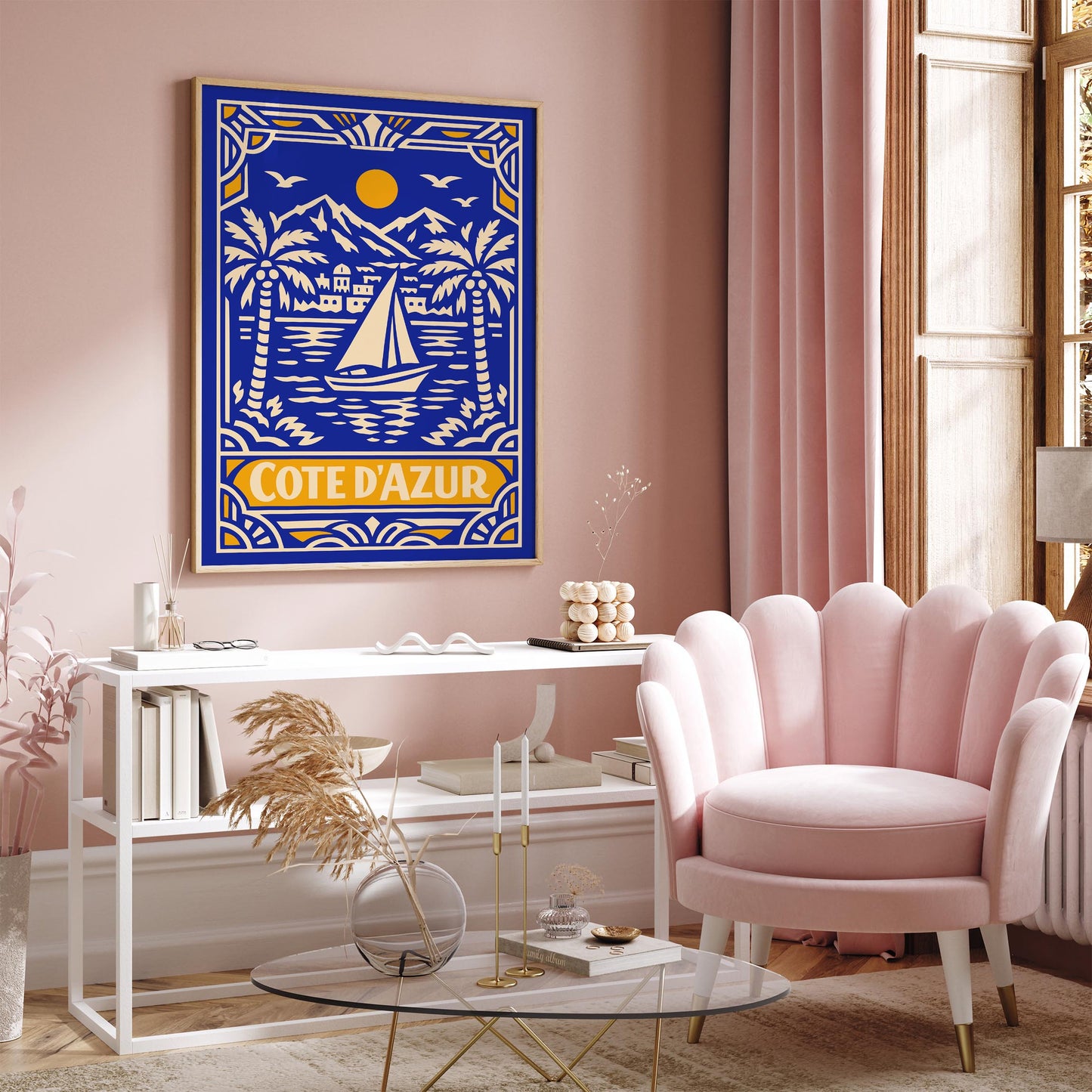 Côte d’Azur France Poster – Coastal Wall Art