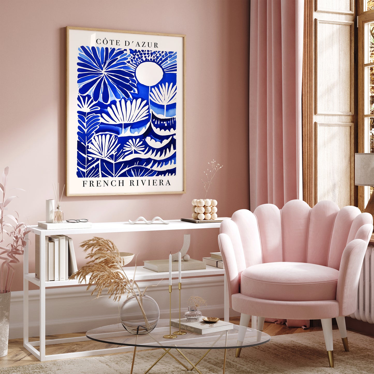 Cote d'Azur Blue Travel Wall Art