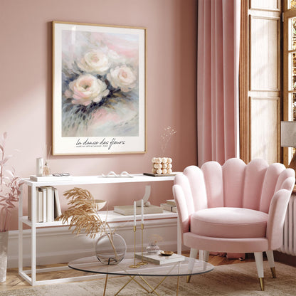 La Danse Des Fleurs Poster - Romantic Floral Home Decor