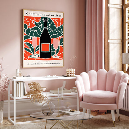 Champagne au Festival French Kitchen Poster