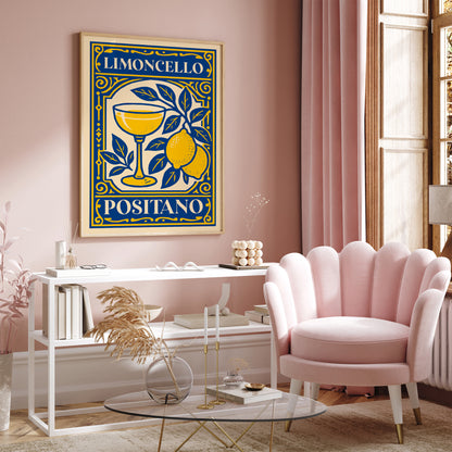 Limoncello Positano Poster – Italian Kitchen Wall Art