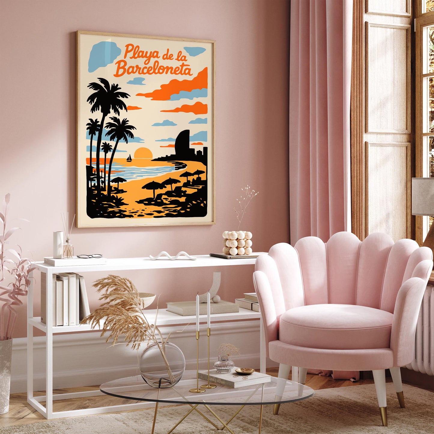 Playa de la Barceloneta Poster