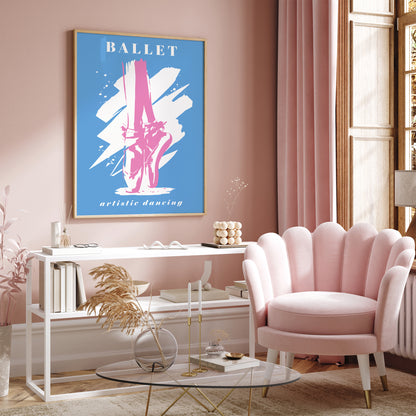 Blue Ballet Dance Poster