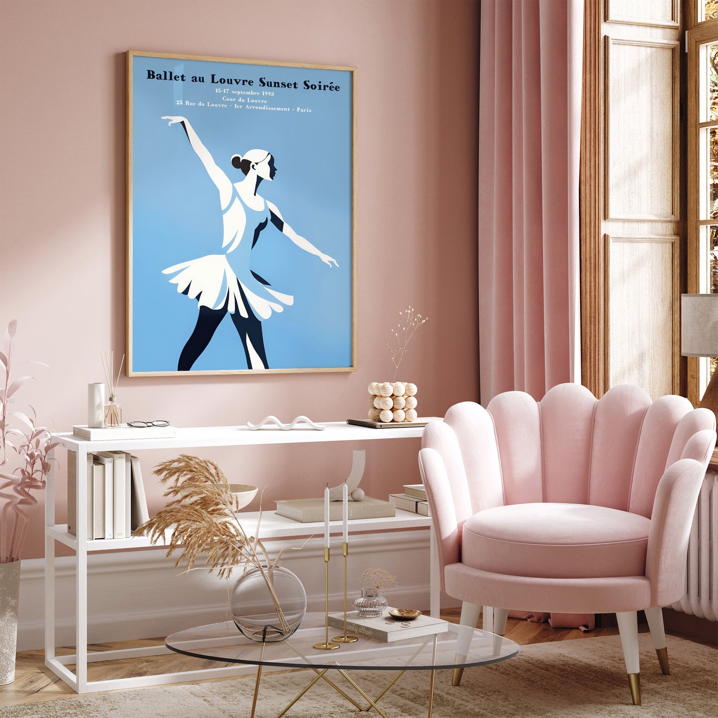 Paris 1993 Vintage Ballerina Wall Art Poster