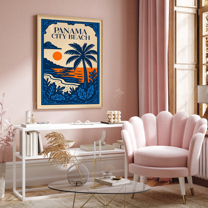 Panama City Beach Tropical Landscape Poster