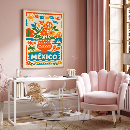 Mexico Colorful Travel Poster
