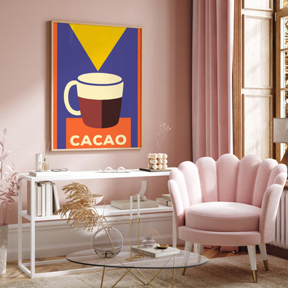 Vintage Cacao Minimal Advertising Poster