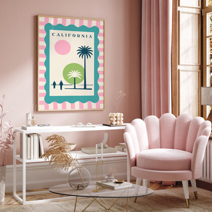 California Poster - Mid Century Modern Print