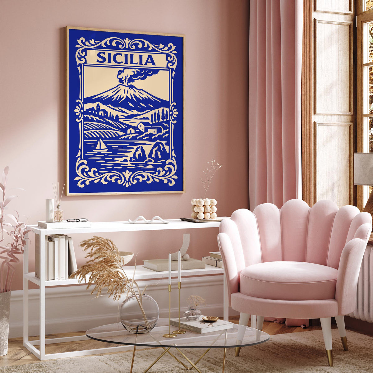 Mount Etna Sicily Landscape Poster