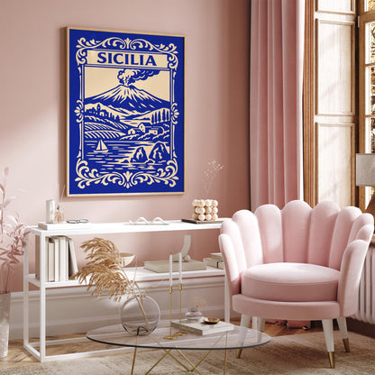 Mount Etna Sicily Landscape Poster