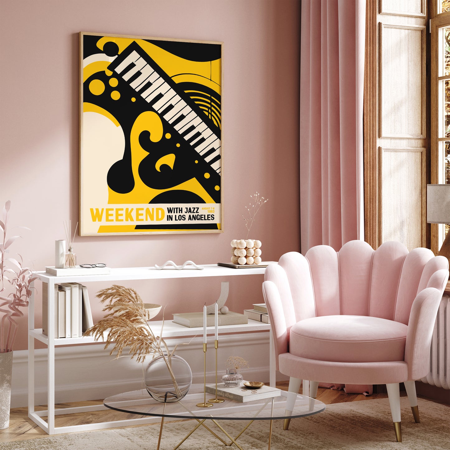 Weekend With Jazz in LA 1993 Piano Poster