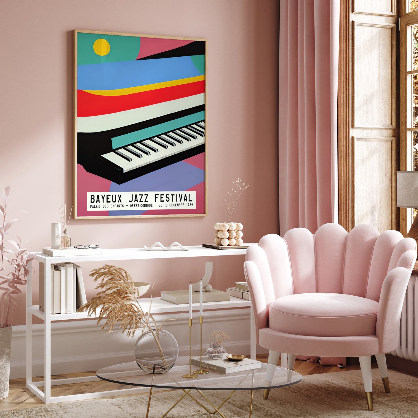 Retro Colorful Jazz Festival Art Print