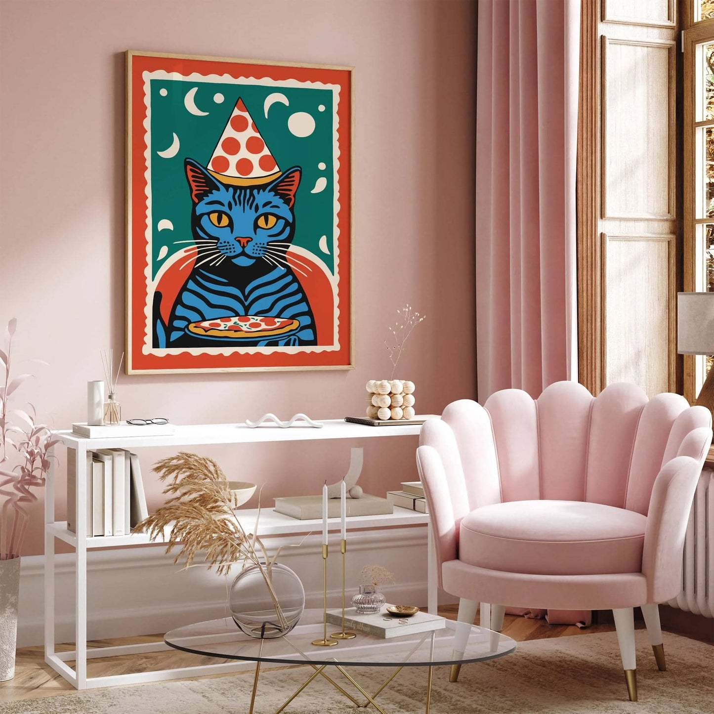 Whimsical Feline Wall Art