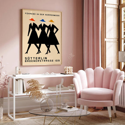 German Vintage Fashion Poster