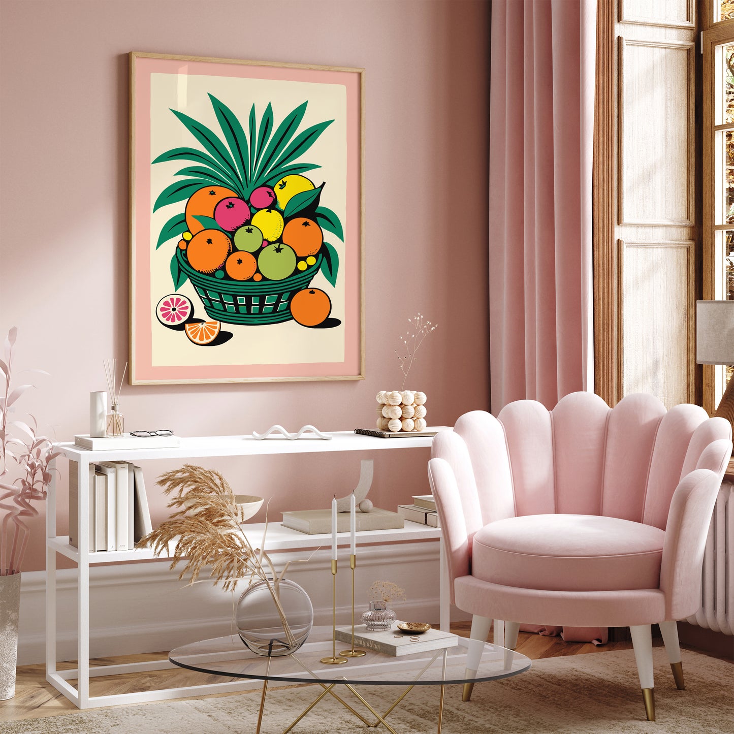 Retro Farmhouse Decor Fruit Wall Art