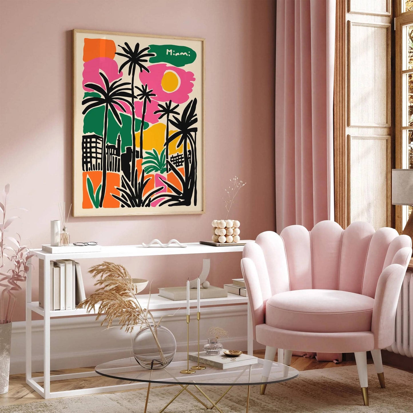 Miami Abstract Travel Poster